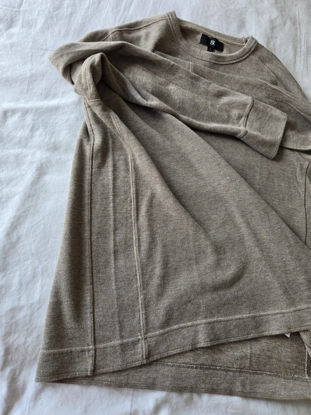 Banana Republic Men's Crewneck Sweater - Taupe Heather, Size L, NWT